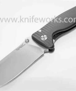 LionSteel Lion Steel SR2, Satin Sleipner Steel, Black Aluminum Handle