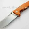 LionSteel Lion Steel SR2, Satin Sleipner Steel, Orange Aluminum Handle