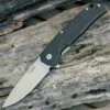 LionSteel Lion Steel TRE Flipper Frame Lock Knife, 2.9 in. M390 Blade, Black G-10 Handle