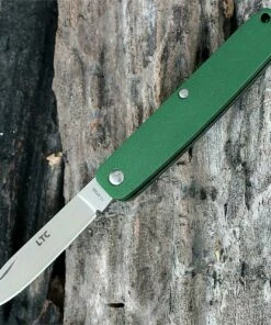 Fallkniven LTCGR Legal to Carry Pen Knife Green Aluminum Handle