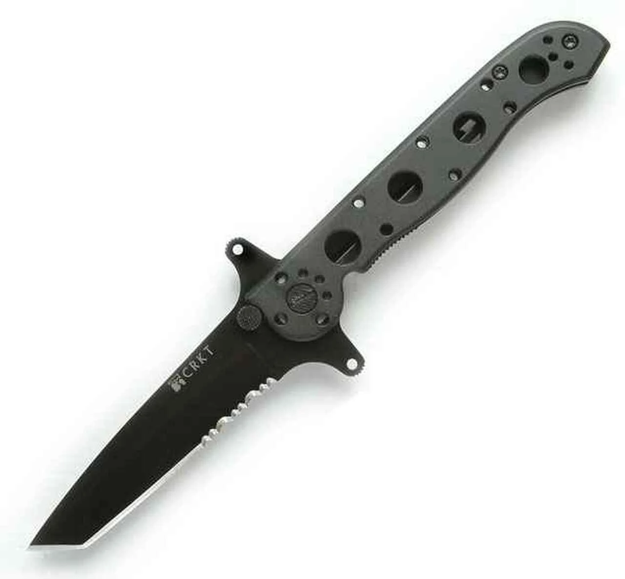 CRKT M-16-13SF Special Forces, 3.5" AUS8 Combo Tanto Blade, Black Aluminum Handle 1 CRKT M-16-13SF Special Forces, 3.5" AUS8 Combo Tanto Blade, Black Aluminum Handle