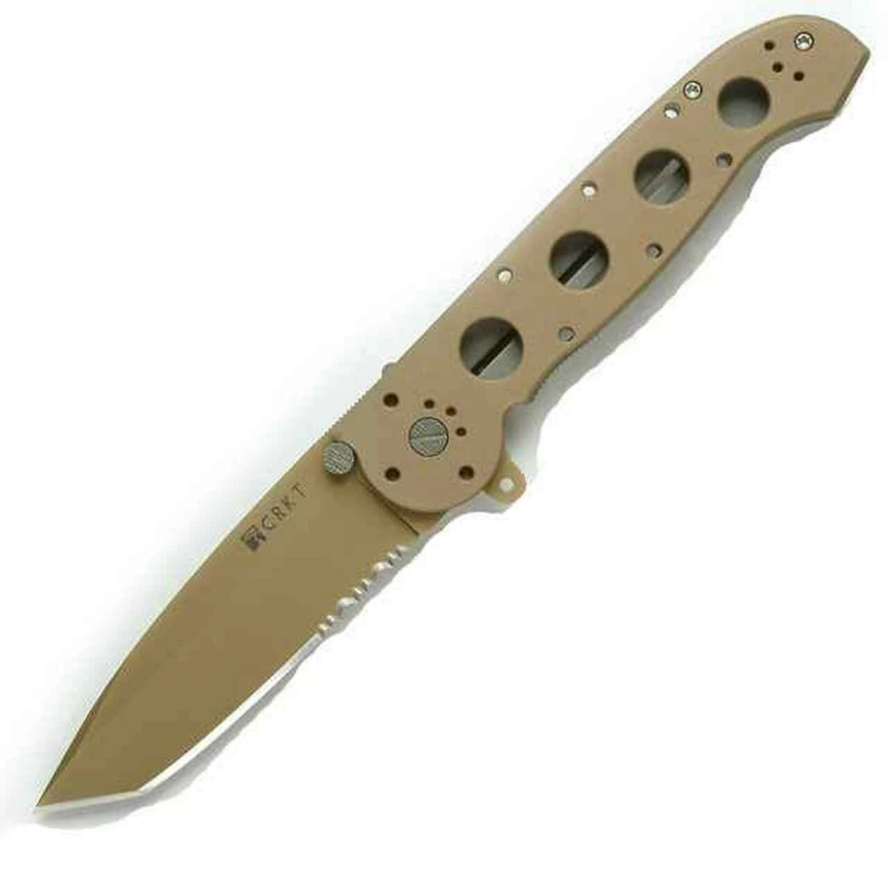 CRKT M16-14D Desert Tanto Copper, 3.5" AUS 8 Combo Blade, Aluminum Handle 1 CRKT M16-14D Desert Tanto Copper, 3.5" AUS 8 Combo Blade, Aluminum Handle