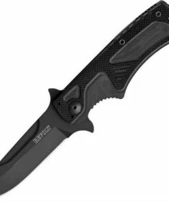 Maserin Revolt Tactical, Black G10 Handle, Plain Edge