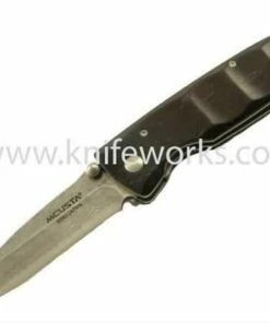 Mcusta Damascus Basic Folder African Ebony Wood