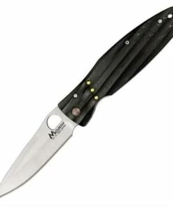 Mcusta Nobunaga, Grooved Black Micarta Handles, w/ Black Nylon Sheath