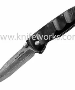 Mcusta Damascus Basic Folder Black Micarta, Black Cordura Sheath