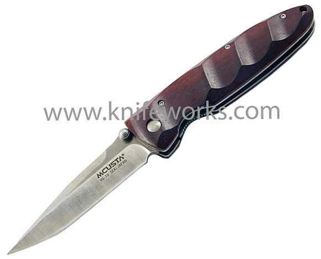Mcusta Mcusta Basic Folder Cocobolo Handle, Black Cordura Sheath 1 Mcusta Mcusta Basic Folder Cocobolo Handle, Black Cordura Sheath