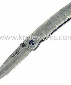 Mcusta Take Classic Damascus Folder, Decorative Woven Nishijin Pouch