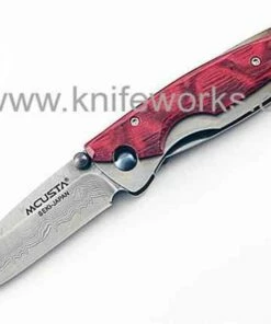 Mcusta Damascus Kasumi Staminawood Handle, Decorative Woven Nishijin Pouch