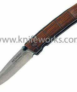 Mcusta Damascus Take Cocobolo Wood Handle, Decorative Woven Nishijin Pouch 2