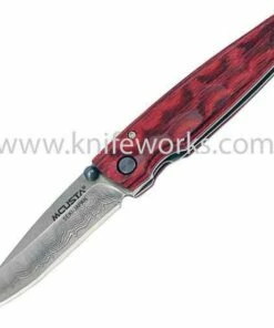 Mcusta Damascus Tsuchi Staminawood Handle, Decorative Woven Nishijin Pouch