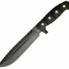MTech Xtreme MTX8055 Tactical Bowie, 8.5" SS Blade, Black G-10 Handle, Green Digital Camo Sheath, Diamond Sharpening Stone