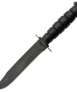 Ontario Marine Combat Knife, 12" Overall, w/ Black Leather Belt Sheath