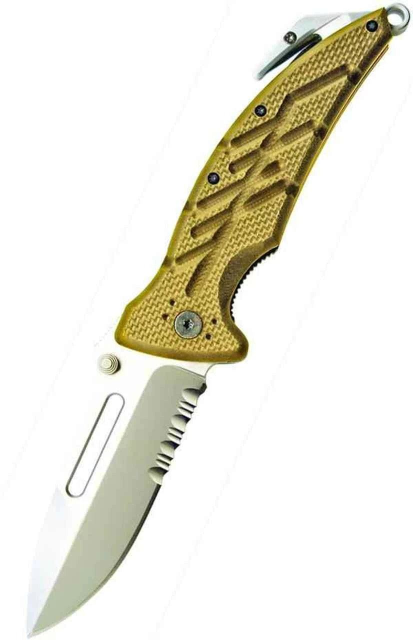 Ontario XR-1 Desert Tan Folder ,Serrated 1 Ontario XR-1 Desert Tan Folder ,Serrated