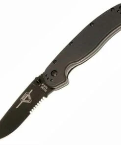 Ontario Rat Folder, Black Blade, Combo Edge