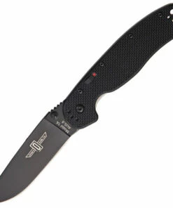 Ontario RAT Model 1A A/O Folder, Black AUS8, Black G-10 Handle