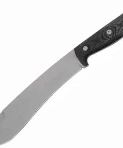 Entrek Destroyer, Bead Blast Finish, Black Canvas Micarta Handle, Black Kydex Belt Sheath