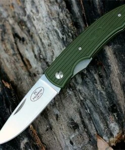 Fallkniven PCMG Lightweight Folder, 2.87" Laminated Cobalt Steel with Military Green Grilon Handle