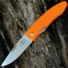 Fallkniven PCSO Lightweight Folder, 2.87" Laminated Cobalt Steel with Orange Grilon Handle