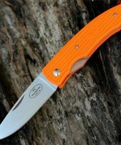 Fallkniven PCSO Lightweight Folder, 2.87" Laminated Cobalt Steel with Orange Grilon Handle