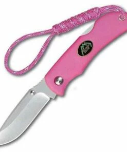 Outdoor Edge Mini Grip Pocket Knife Hot Pink Kraton Handle