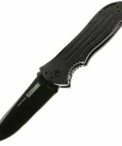 Blackhawk Blades Point Man, AUS-8A Stainless Black Teflon, Plain Edge