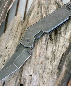 Quartermaster QSE-9TT, Mr. Strickland Gustavo 4.00 in. "Airbone" Tanto CPM 154 Texas Tea Frame Lock Folder