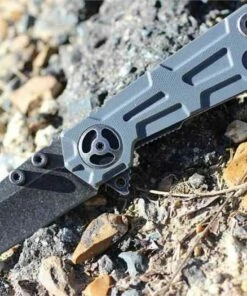 Quartermaster Texas Tea Orville "Rick" Wright Folder, BD-4P Steel, Gray G-10 Handle