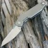 Quartermaster QSE-9, Mr. Strickland Gustavo 4.00 in. "Airbone" Tanto CPM 154 Stonewashed Frame Lock Folder