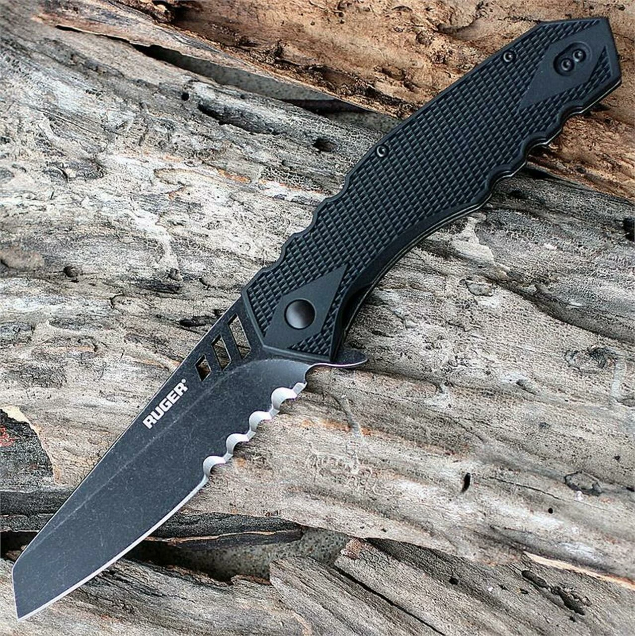 CRKT Ruger 1705K Follow-Through, 3.75 in. Reverse Tanto Black Serrated Blade, Matthew Lerch Design Linerlock Folding Knife 1 CRKT Ruger 1705K Follow-Through, 3.75 in. Reverse Tanto Black Serrated Blade, Matthew Lerch Design Linerlock Folding Knife