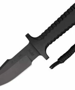 RPW Survival Knives RPW Model X-46 Utility Survival,One Piece A2 Tool Steel Construction w/ Armor Black CeraKote Finish, 5" Hollow Ground Standard Edge