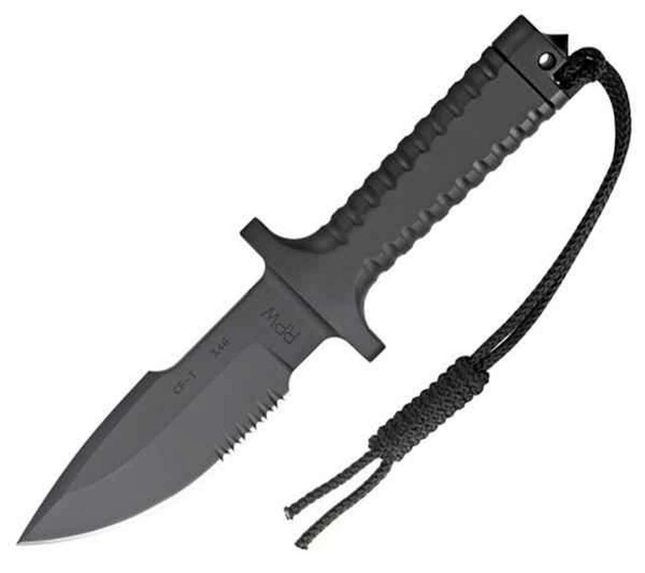 RPW Survival Knives RPW X46 5" Bowie Black, Combo Edge, w/ Khaki Nylon Sheath 1 RPW Survival Knives RPW X46 5" Bowie Black, Combo Edge, w/ Khaki Nylon Sheath