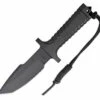 RPW Survival Knives RPW X46 5" Tanto Black, Combo Edge, w/ Khaki Nylon Sheath