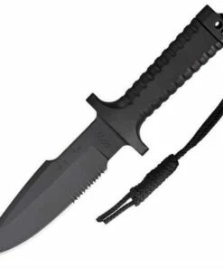 RPW Survival Knives RPW X46 6" Bowie Black, Combo Edge