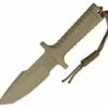 RPW Survival Knives RPW X46 5" Tan Tanto, Combo Edge, w/ Khaki Sheath