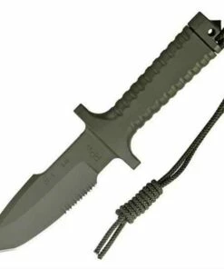 RPW Survival Knives RPW X46 5" Tanto OD, Combo Edge, w/ Khaki Nylon Sheath