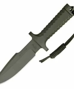 RPW Survival Knives RPW X46 6" Bowie OD, Plain Edge, w/ Khaki Nylon Belt Sheath