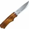 Helle Futura, Triple Laminated Stainless Steel, Curly Birch/Leather Handle