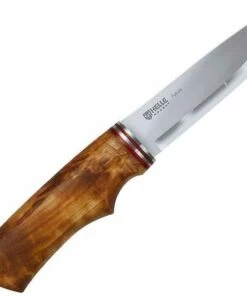 Helle Futura, Triple Laminated Stainless Steel, Curly Birch/Leather Handle