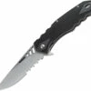 CRKT Ruger 1702 Follow-Through, 3.75 in. Drop Point Combo Blade, Matthew Lerch Design Linerlock Folding Knife