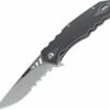 CRKT Ruger 1704 Follow-Through Compact, 3.25 in. Drop Point Combo Blade, Matthew Lerch Design Linerlock Folding Knife