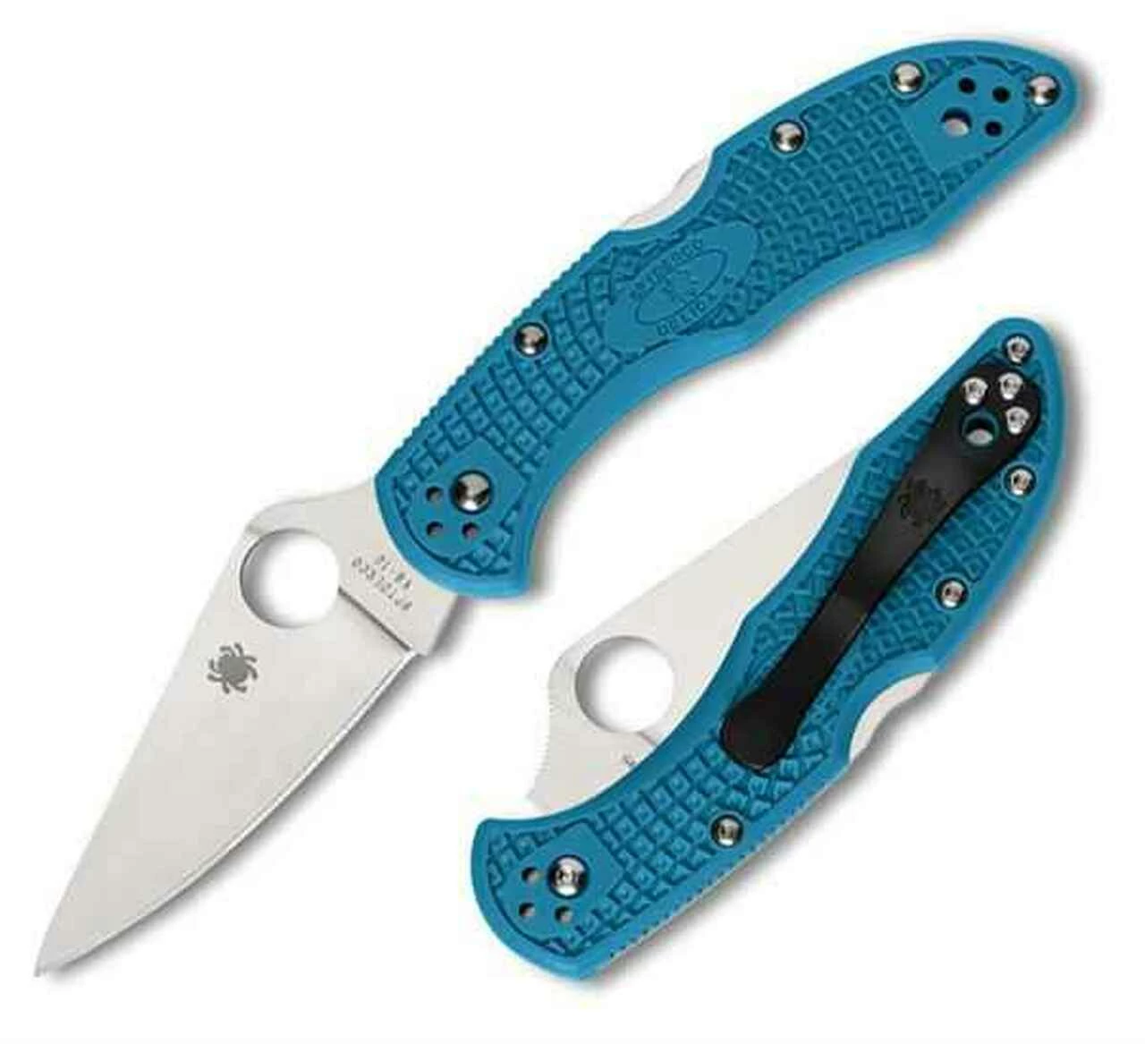 Spyderco Knives Spyderco C11FPBL Delica 4, 2.875" VG-10 Flat Ground Blade, Blue FRN Handle 1 Spyderco Knives Spyderco C11FPBL Delica 4, 2.875" VG-10 Flat Ground Blade, Blue FRN Handle