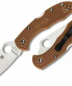 Spyderco Knives Spyderco C11FPBN Delica 4, 2.875" VG-10 Flat Ground Blade, Brown FRN Handle