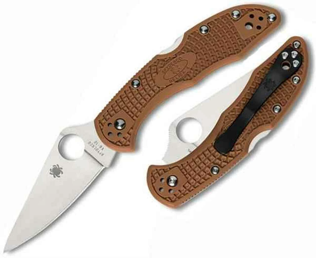 Spyderco Knives Spyderco C11FPBN Delica 4, 2.875" VG-10 Flat Ground Blade, Brown FRN Handle 1 Spyderco Knives Spyderco C11FPBN Delica 4, 2.875" VG-10 Flat Ground Blade, Brown FRN Handle