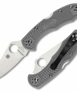 Spyderco Knives Spyderco C11FPGY Delica 4, 2.875" VG-10 Flat Ground Blade, Gray FRN Handle