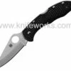 Spyderco Knives Spyderco C11PBK Delica 4, 2.875" VG-10 Plain Blade, Black FRN Handle
