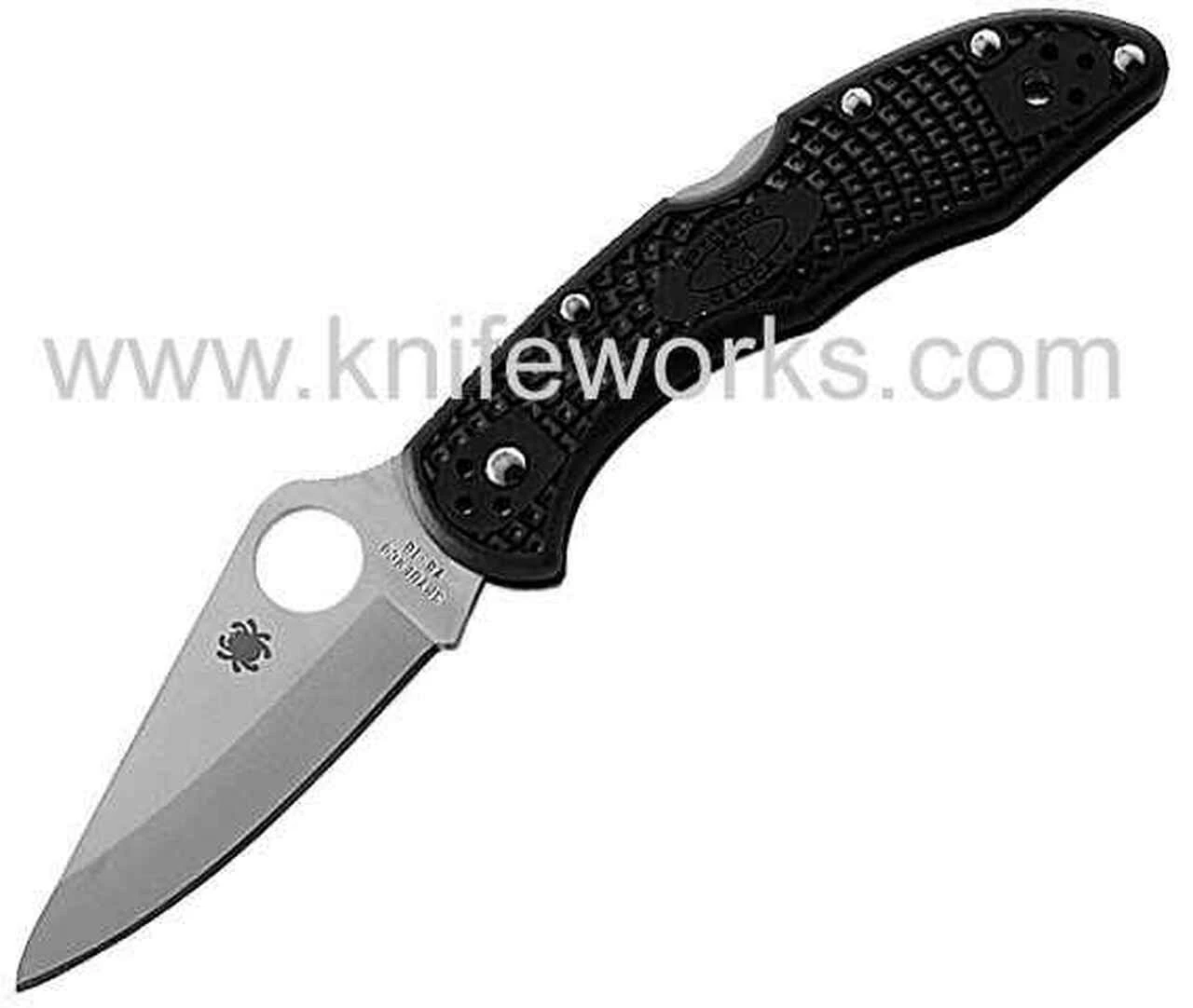Spyderco Knives Spyderco C11PBK Delica 4, 2.875" VG-10 Plain Blade, Black FRN Handle 1 Spyderco Knives Spyderco C11PBK Delica 4, 2.875" VG-10 Plain Blade, Black FRN Handle