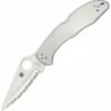 Spyderco Knives Spyderco C11S Delica 4, 2.95" VG-10 Serrated Blade, Stainless Steel Handle