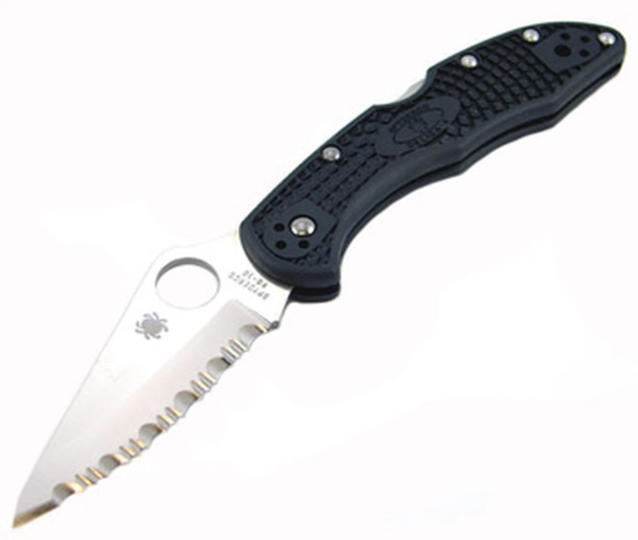 Spyderco Knives Spyderco C11SBK Delica 4, 2.875" VG-10 Serrated Blade, Black FRN Handle 1 Spyderco Knives Spyderco C11SBK Delica 4, 2.875" VG-10 Serrated Blade, Black FRN Handle