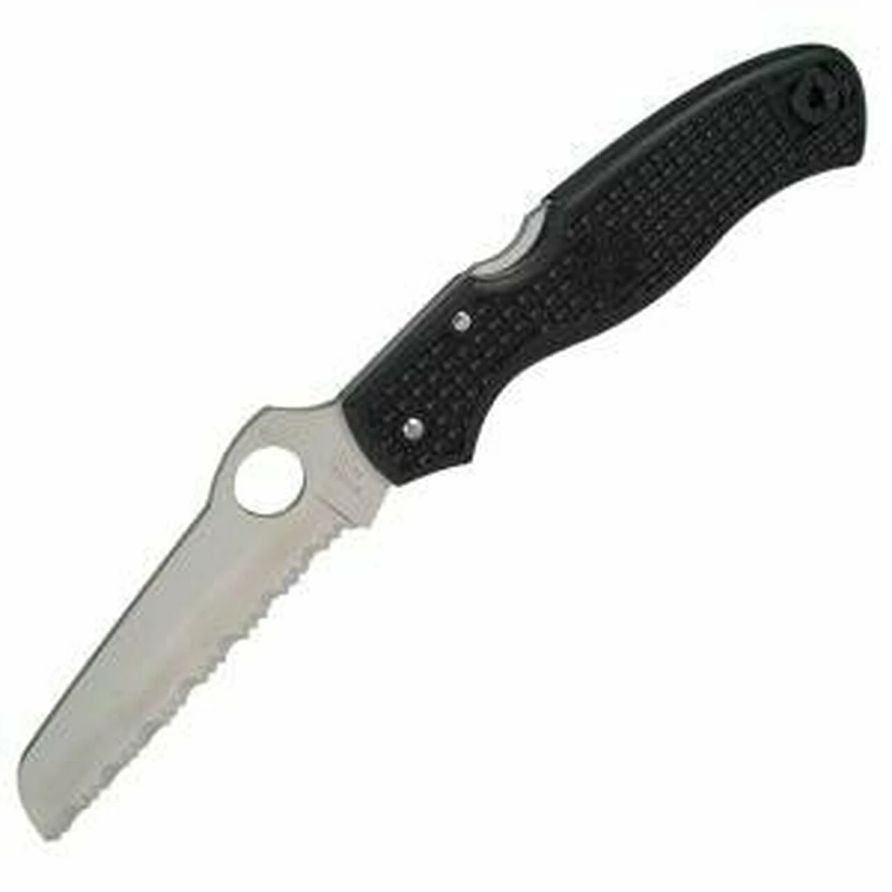 Spyderco Knives Spyderco C14SBK Rescue, 3.625" Serrated Blade, Black FRN Handle 1 Spyderco Knives Spyderco C14SBK Rescue, 3.625" Serrated Blade, Black FRN Handle